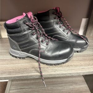 Wolverine Black and Pink Combat/work Boots